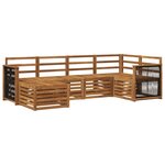 vidaXL Ensemble de canapés d'extérieur 5 pc Naturel