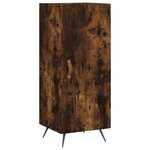 vidaXL Buffet haut Chêne fumé 34 5x34x180 cm Bois d'ingénierie