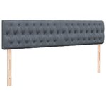 VidaXL Cadre de lit ottoman avec matelas gris foncé 180x200cm velours