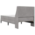 vidaXL Cadre de lit avec matelas Gris clair 90 x 190 cm Velours