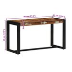 vidaXL Banc multicolore 80x35x45 cm bois massif récupération