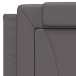 vidaXL Cadre de lit Viana sans matelas gris 100x200 cm similicuir