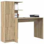 vidaXL Bureau 2 Pièces Chêne Sonoma