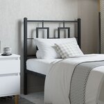 vidaXL Tête de lit métal noir 80 cm