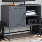 vidaXL Meuble TV anthracite 68x39x60 5 cm acier