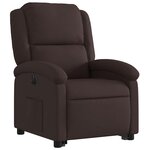 vidaXL Fauteuil inclinable électrique marron foncé tissu