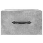 vidaXL Table de chevet murale gris béton 35x35x20 cm