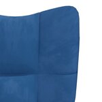 vidaXL Chaise de relaxation Bleu Velours