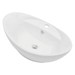 vidaXL Meuble de salle de bain en deux pièces Céramique Noir