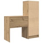 vidaXL Bureau avec tiroir avec étagère 2 Pièces Chêne artisanal