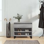 vidaXL Armoire à chaussures Sonoma gris 70x36x60 cm Bois d'ingénierie