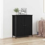vidaXL Buffet Chêne noir 70 x 30 x 80 cm Bois d'ingénierie