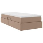 vidaXL Lit avec rangement et matelas Cappuccino 100 x 200 cm