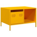 vidaXL Table basse jaune moutarde 68 5x50x43 5 cm acier laminé à froid