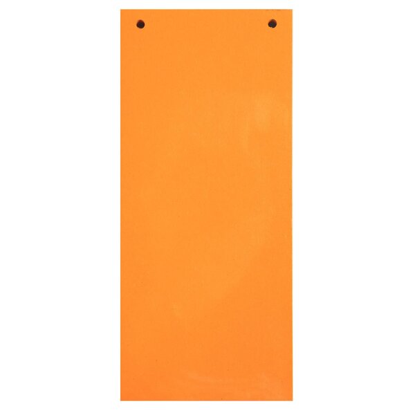 Paquet 100 Fiches Intercalaires Horizontales Unies Perforées - 105x240mm - Orange - X 12 - Exacompta