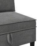 vidaXL Canapé moyen avec rangement Gris foncé Velours