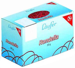 RONDELLA anneaux en caoutchouc en carton, 85 mm, 50 g rouge LÄUFER