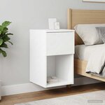 vidaXL Armoire de lit Blanc 29 x 31 5 x 49 cm Bois d'ingénierie