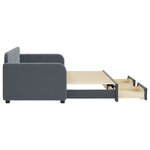 vidaXL Lit de jour avec gigogne et tiroirs sans matelas 80x200 cm