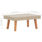 vidaXL Salon de jardin 3 Pièces avec coussins Résine tressée Beige
