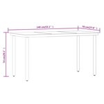 vidaXL Ensemble de salle à manger de jardin avec coussins 5 Pièces Beige