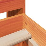 vidaXL Cadre de lit sans matelas cire marron 140x200cm bois pin massif