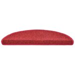 vidaXL Tapis d'escalier 20 pièces 56 x 17 x 3 cm Rouge Demi-rond