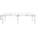 Table pliante de camping en aluminium avec hauteur ajustable