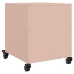 vidaXL Tables de chevet 2 Pièces rose 36x39x43 5 cm acier