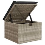 vidaXL Salon de jardin 8 Pièces avec coussins gris clair résine tressée