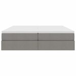 vidaXL Lit avec rangement et matelas Taupe 200 x 200 cm Polyester