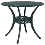 vidaXL Ensemble de salle à manger pour jardin 5 Pièces Vert Aluminium