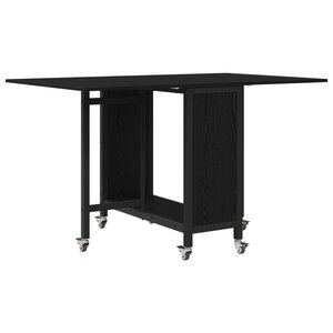 vidaXL Table à manger pliante avec roulettes 130 x 80 x 76 5 cm