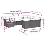 vidaXL Salon de jardin et coussins 11 Pièces mélange beige résine tressée