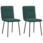 vidaXL Chaises à manger lot de 2 Vert foncé Velours