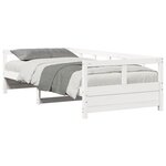 vidaXL Lit de jour sans matelas blanc 90x190 cm bois de pin massif