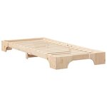 vidaXL Cadre de lit surélevé avec stockage Marron 100 x 210 cm bois