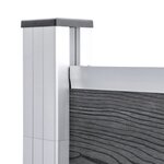 vidaXL Clôture de jardin WPC 1737x186 cm Gris