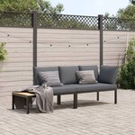 vidaXL Salon de jardin 2 Pièces avec coussins noir aluminium