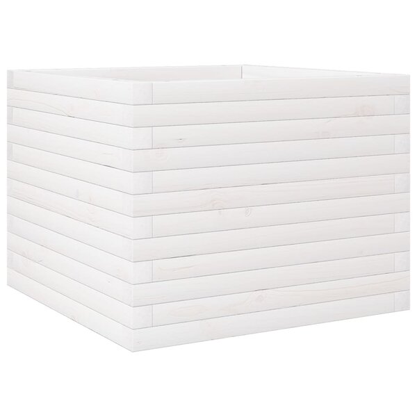 vidaXL Jardinière blanc 60x60x46 cm bois de pin massif