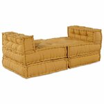 vidaXL Unité de canapé modulaire 4 Pièces Jaune Tissu