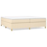 vidaXL Cadre de lit Crème 200 x 200 cm Tissu