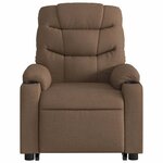 vidaXL Fauteuil de massage inclinable Marron Tissu