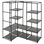 vidaXL Garde-robe d'angle Gris 130 x 87 x 169 cm