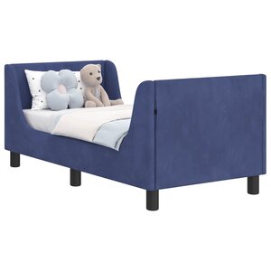 vidaXL Cadre de lit pour tout-petit avec tête de lit Bleu police