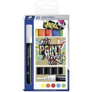 Lumocolor marqueur acrylique paint marker  étui de 6 staedtler