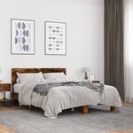 vidaXL Cadre de lit sans matelas chêne fumé 120x200 cm