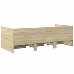 vidaXL Lit de jour et tiroirs chêne sonoma 90x190 cm bois d'ingénierie