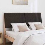 vidaXL Tête de lit capitonnée Noir 140 cm Pin massif