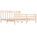 vidaXL Cadre de lit sans matelas 200x200 cm bois massif